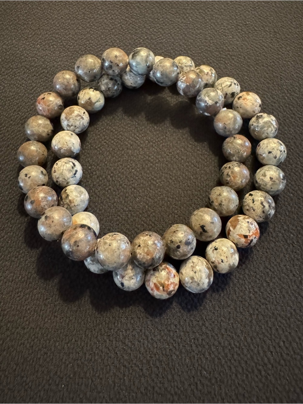 Yooperlite Stone Beaded Stretch Bracelets -  Set of 2